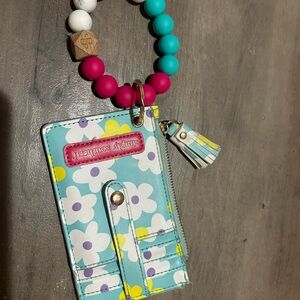 Simply Southern Kids Floral Wristlet - Blue and Pink